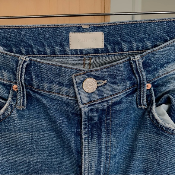 MOTHER denim raw hem distressed jeans - Picture 4 of 4